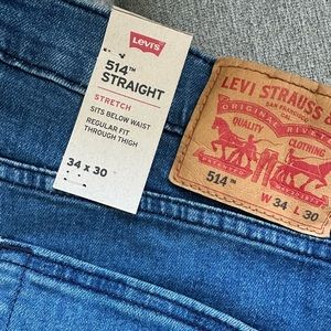 Levi’s 514 Straight Jeans 34x30 NWT